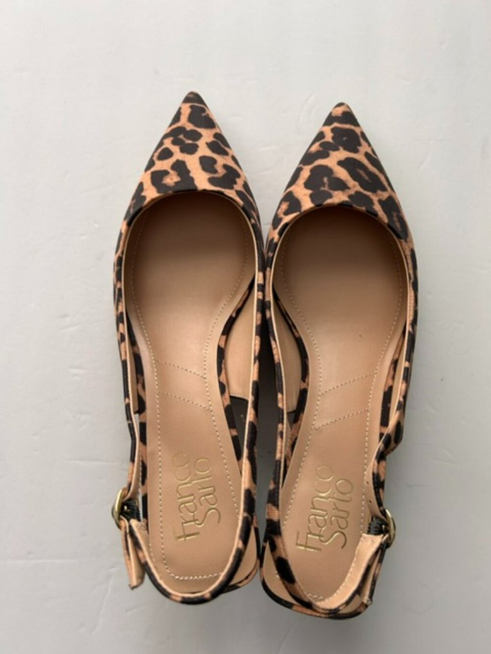 NWT Franco Sarto Women's Jaden Slingback Leopard Pump, Size 8W